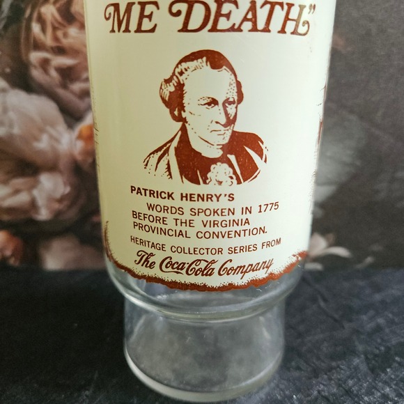 Vtg Coca-Cola Co PATRICK HENRY Give Me Liberty Heritage Collector Series Glass - Picture 3 of 10